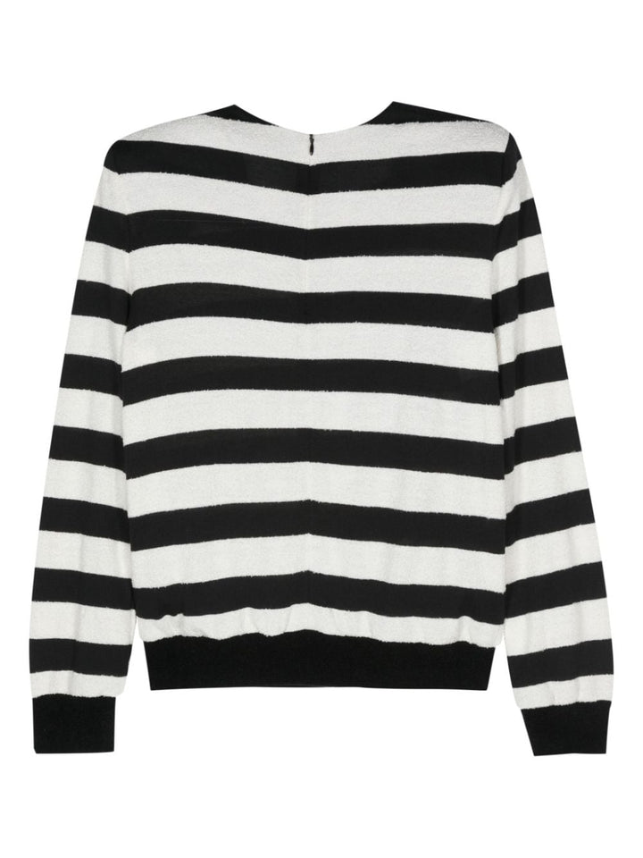 Balmain Striped Knitted Sweater