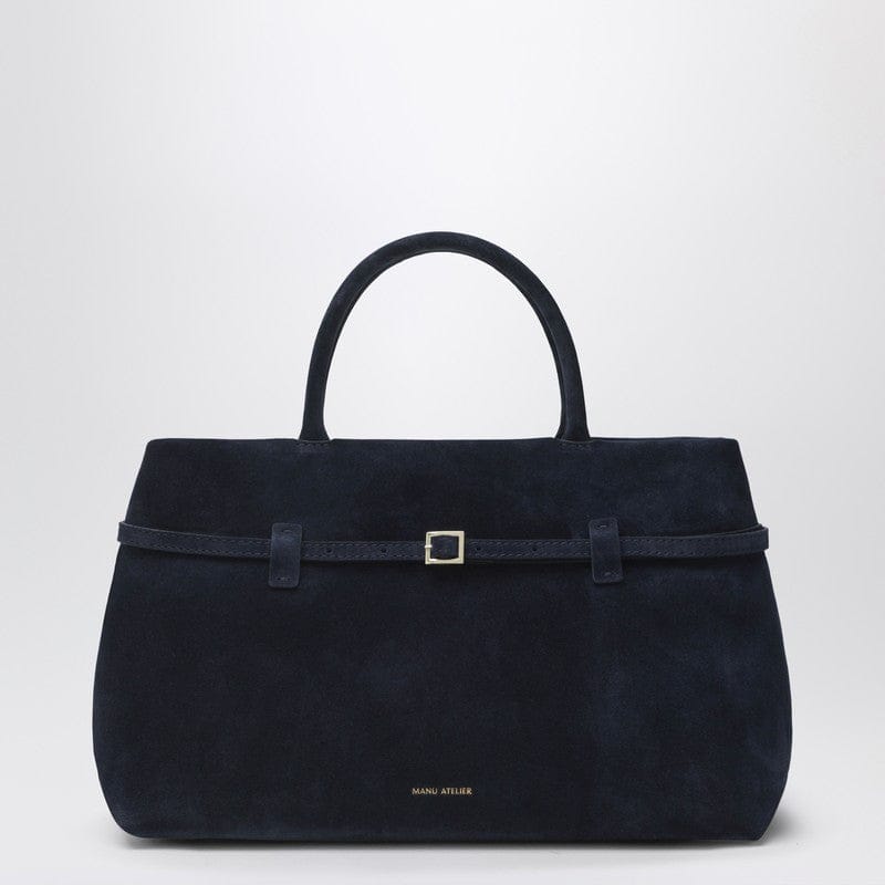 #N/A Manu Atelier - Le Cambon 35 dark blue suede bag - One size Brand