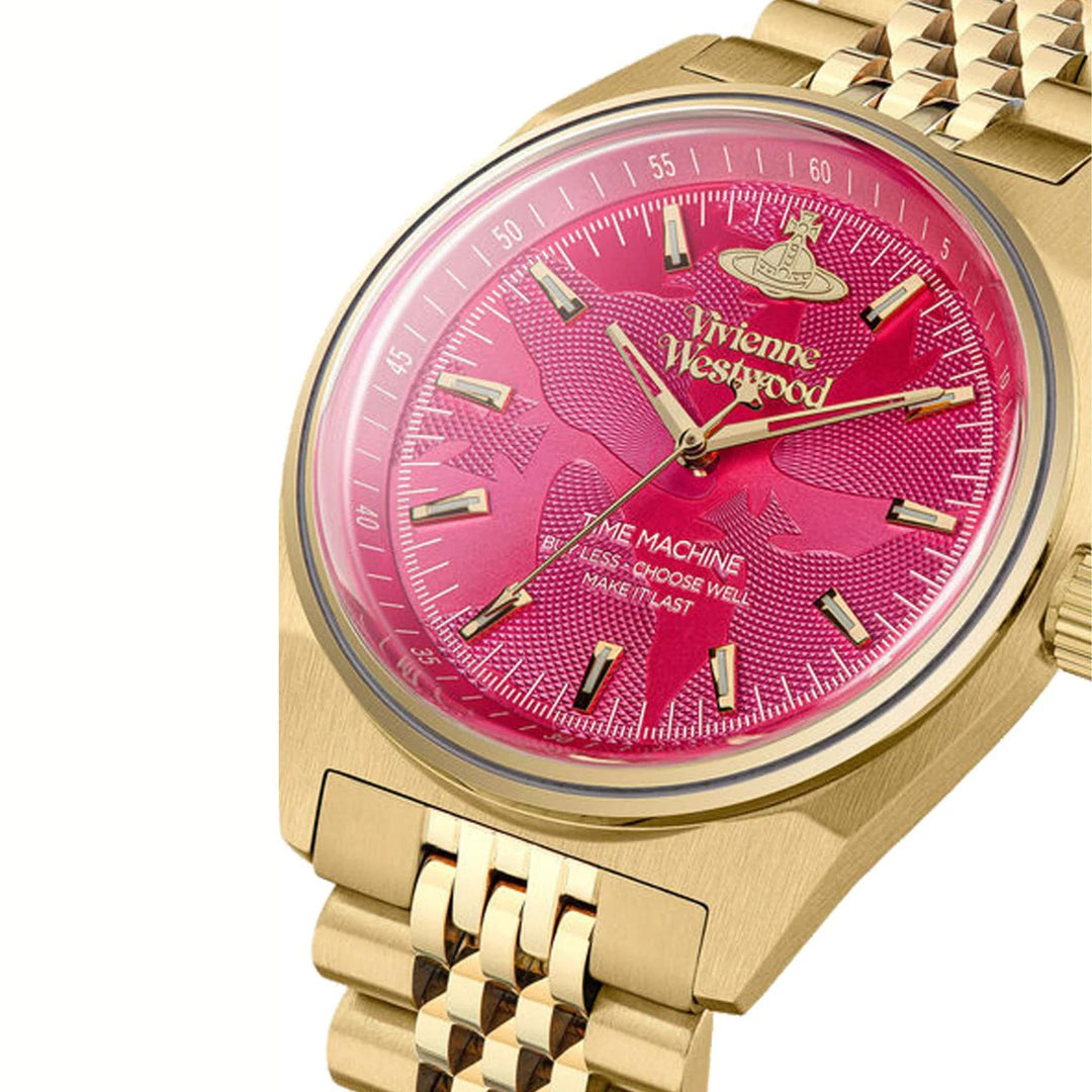 Vivienne Westwood Lady Sydenham 39mm Gold & Pink Watch