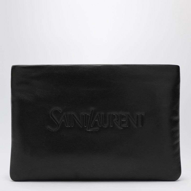 Handbags, Wallets & Cases Saint Laurent - Black padded leather clutch bag with logo - One size Brand
