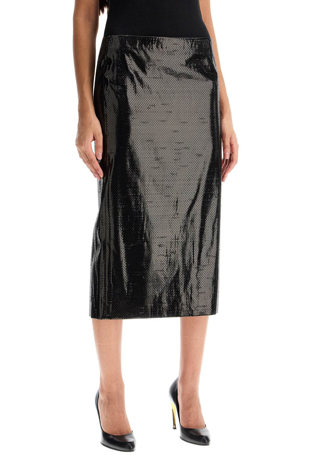 Alexander Mcqueen silk tarpaulin skirt