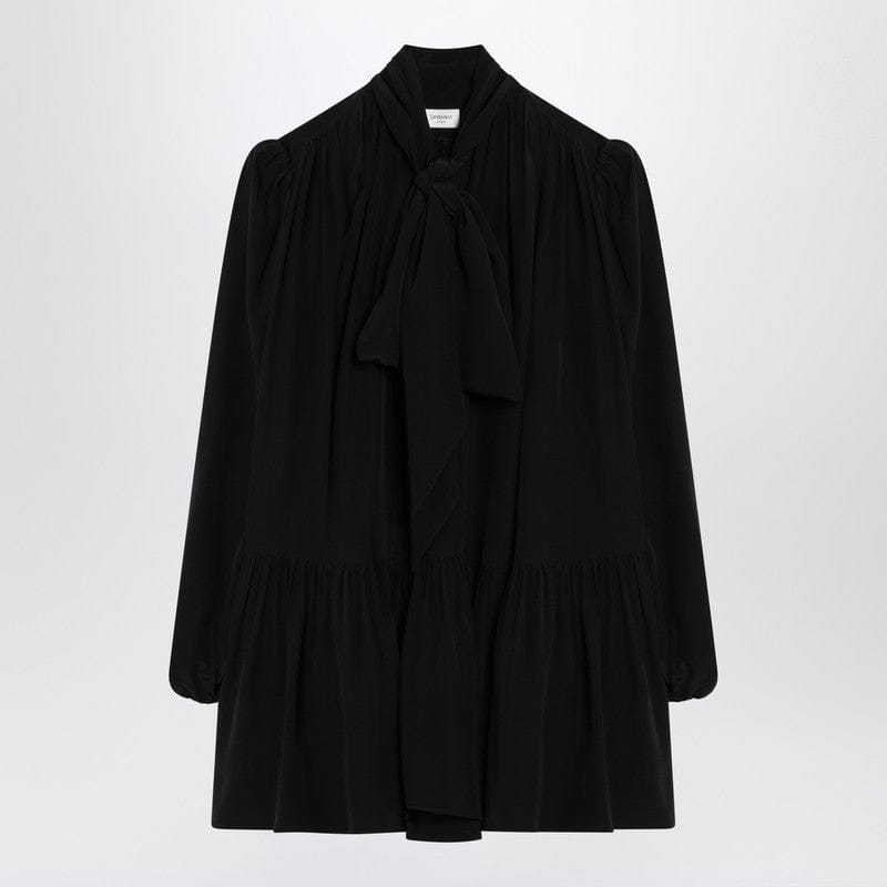 Dresses Saint Laurent - Black lavallière dress in silk - 34 FR Brand