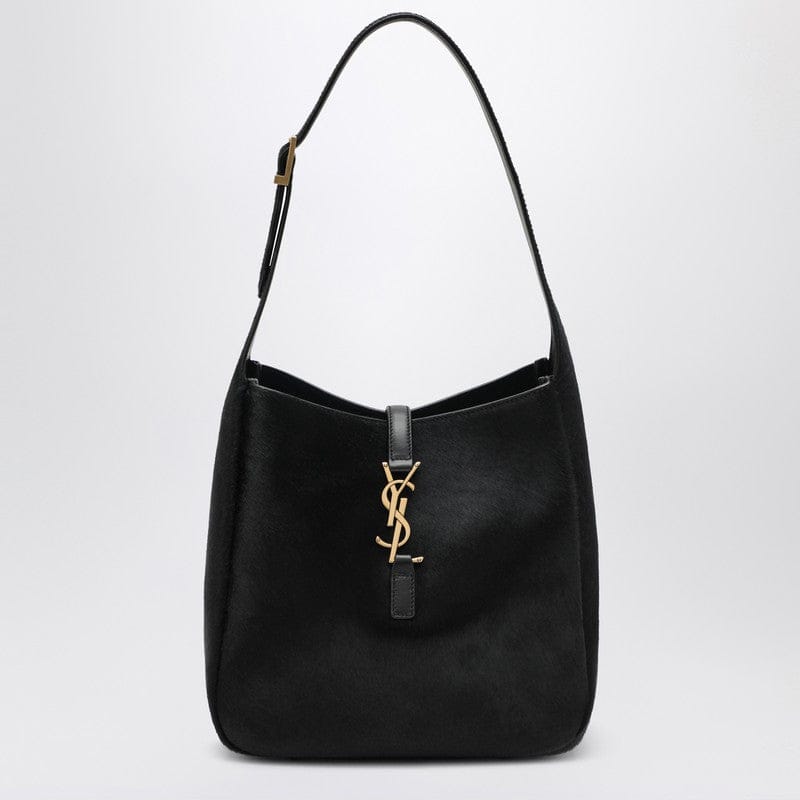 #N/A Saint Laurent - Black Le 5 À 7 shoulder bag in pony-effect leather - One size Brand
