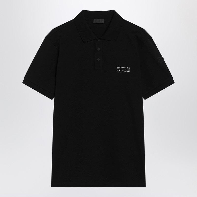 Shirts & Tops Moncler - Black cotton pique polo shirt with logo - XL Brand