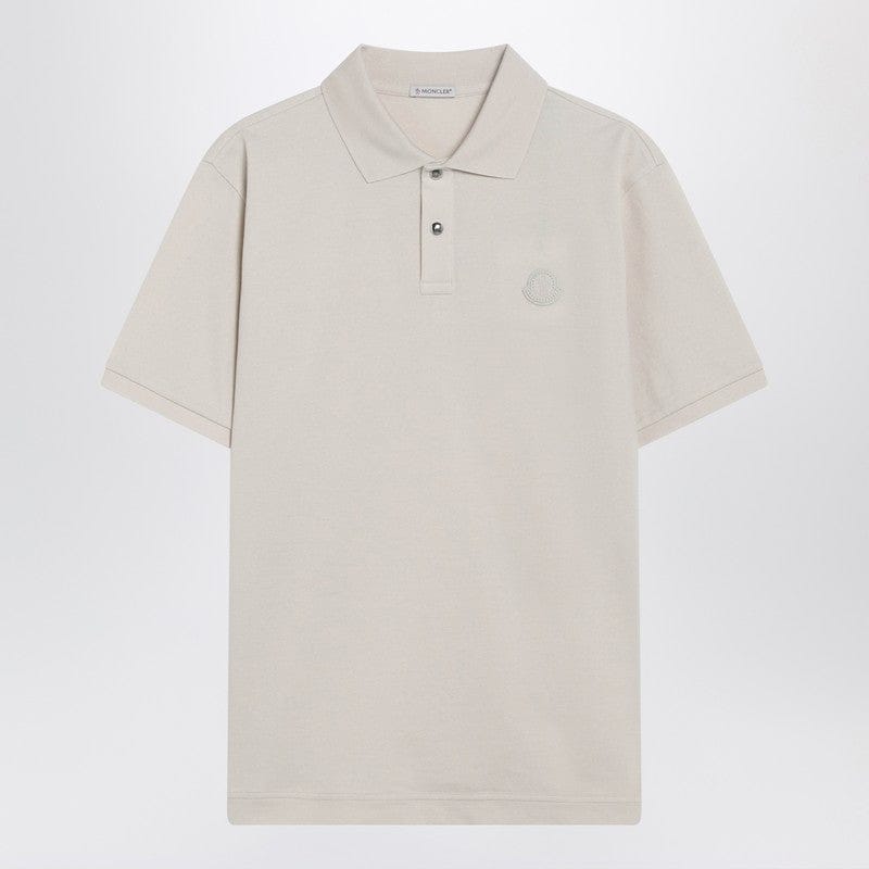 Shirts & Tops Moncler - Milk-white cotton pique polo shirt with logo - L Brand