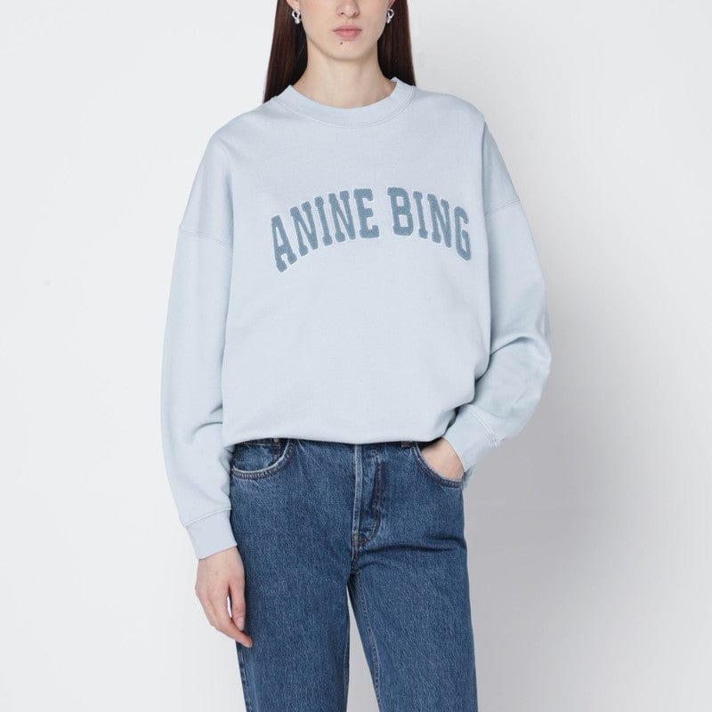 Shirts & Tops ANINE BING - Light blue Miles sweatshirt with logo - XS Brand