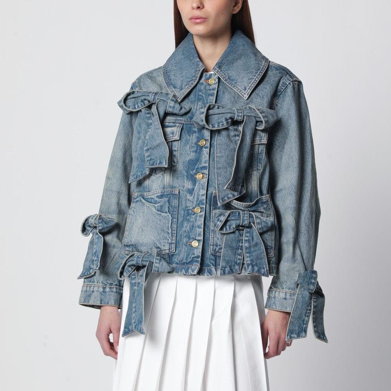 Coats & Jackets GANNI - Denim jacket with bows - 38 FR Brand