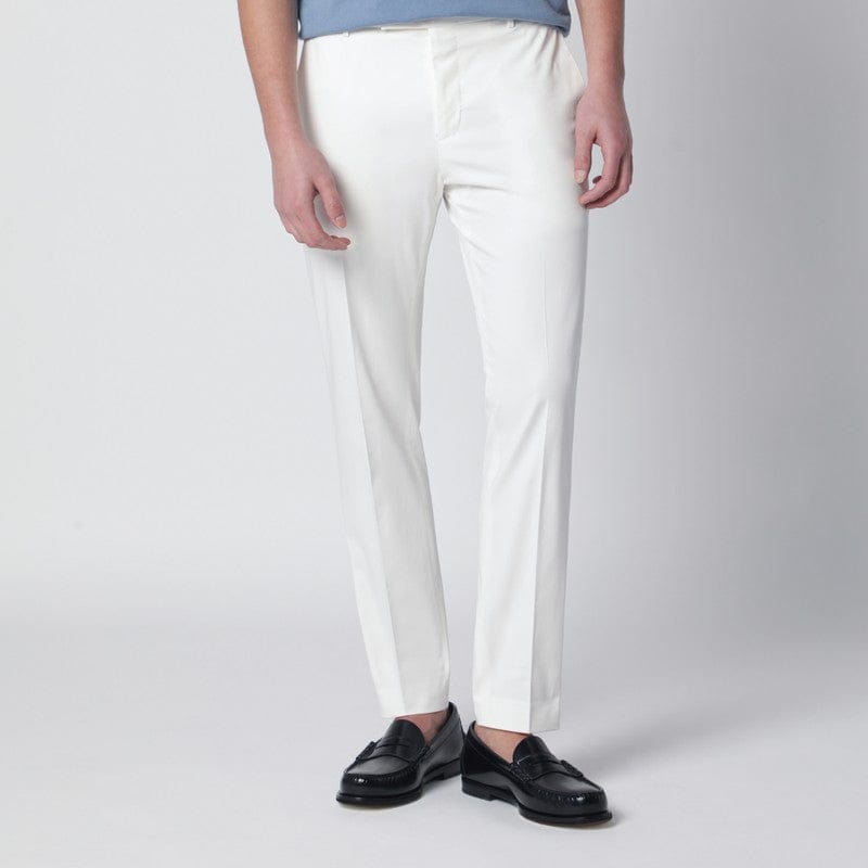 Pants PT Torino - White slim-fit cotton-blend trousers - 56 IT Brand