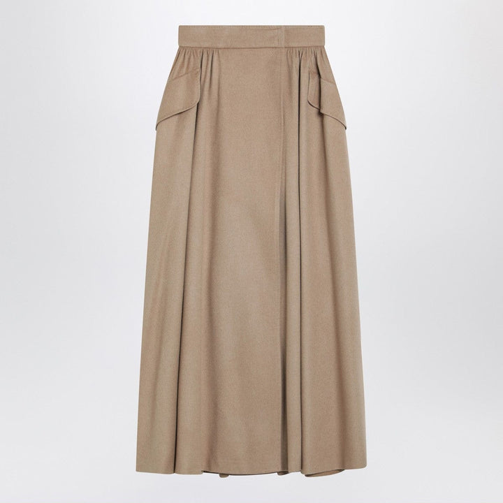 Skirts Max Mara Beige midi skirt in camel drap Brand
