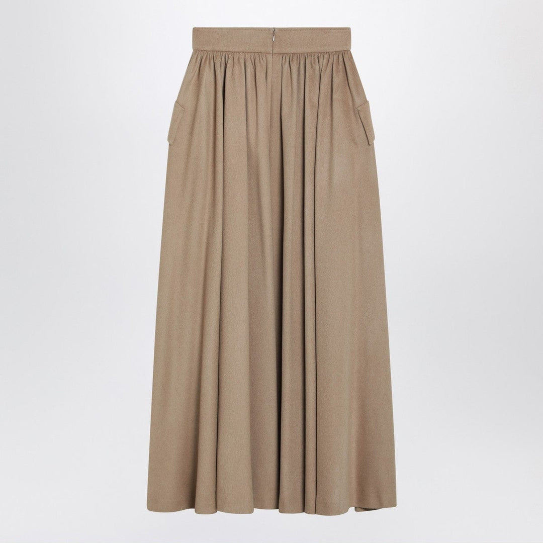 Skirts Max Mara Beige midi skirt in camel drap Brand