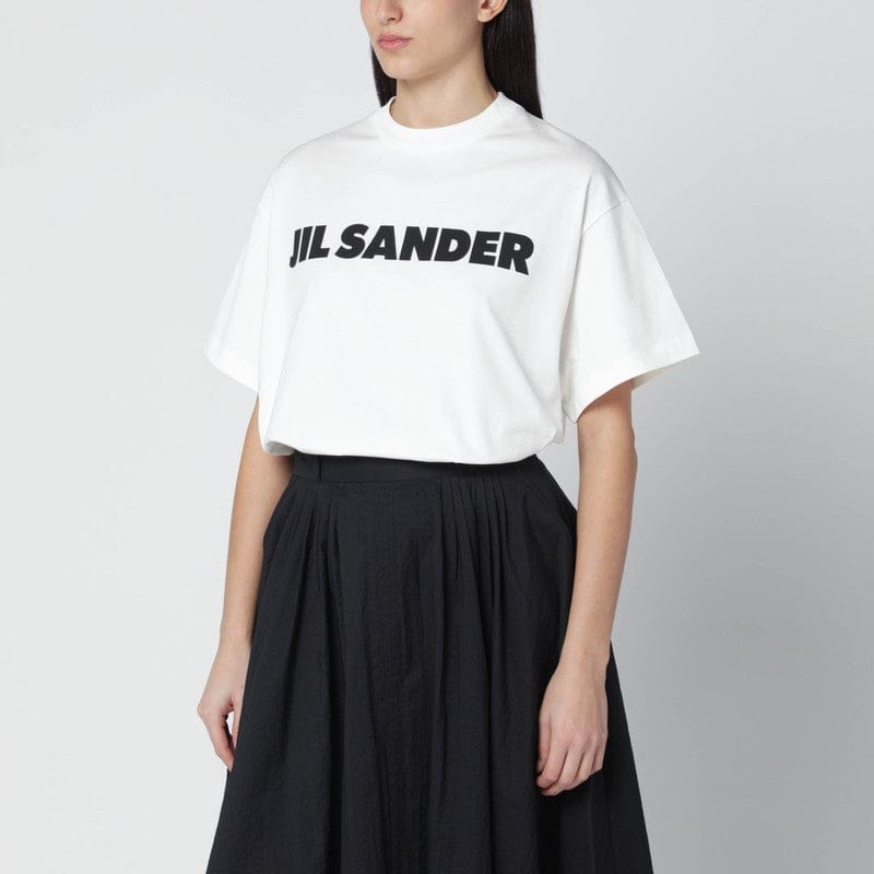 Shirts & Tops Jil Sander - White wide t-shirt with logo - M Brand