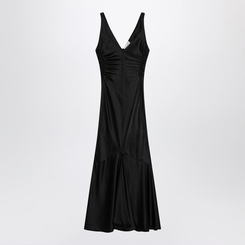 Dresses Sportmax - Long black dress in satin - 42 IT Brand
