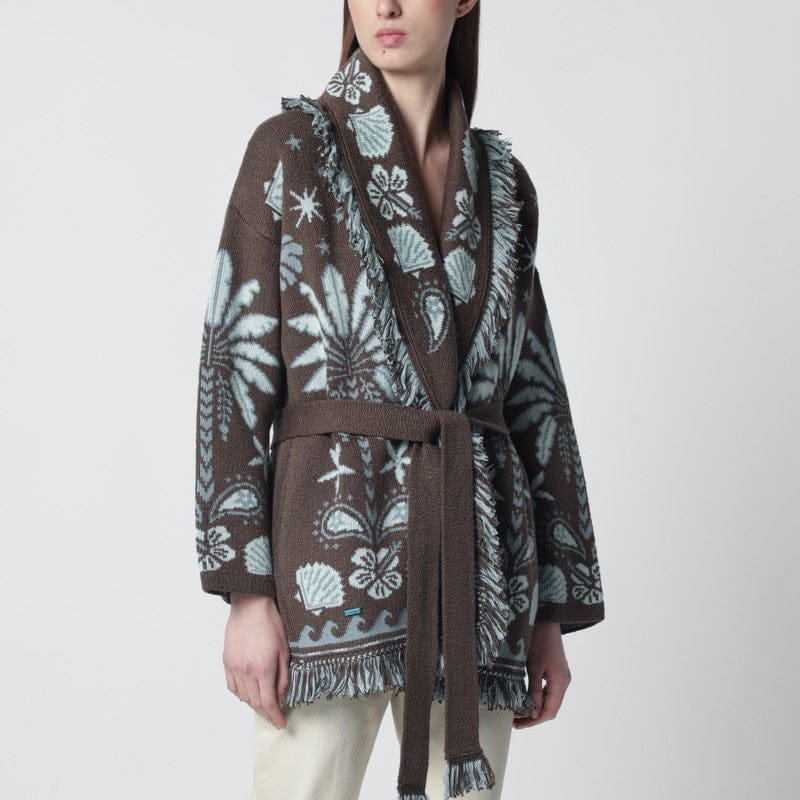 Shirts & Tops Alanui - Echoes Of The Island brown/aquamarine cardigan - S Brand