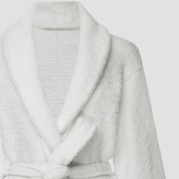 Brogo Extra Luxe Bathrobe Plush in white