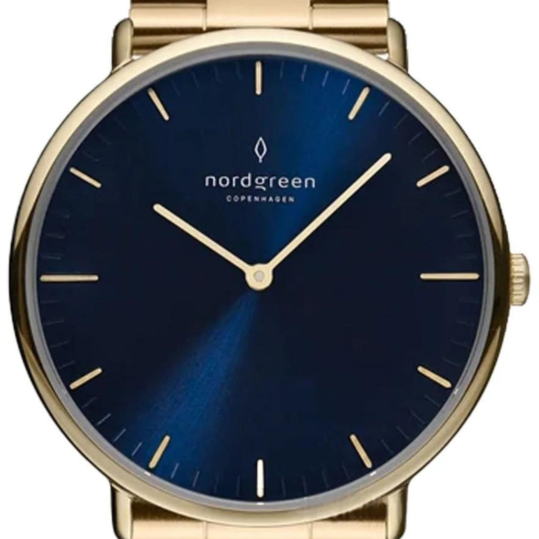 Nordgreen Native 36mm Gold 3 Link Strap Watch