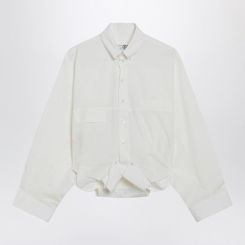 Shirts & Tops MM6 Maison Margiela - White cotton shirt with mirrored effect - 42 IT Brand