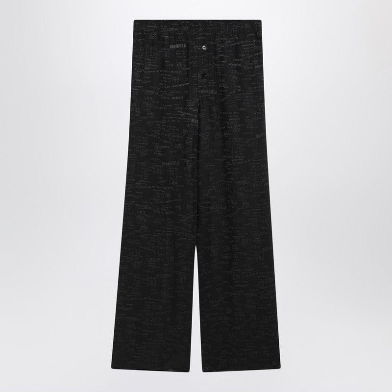 Pants MM6 Maison Margiela - Wide grey trousers with graphic print - 38 IT Brand