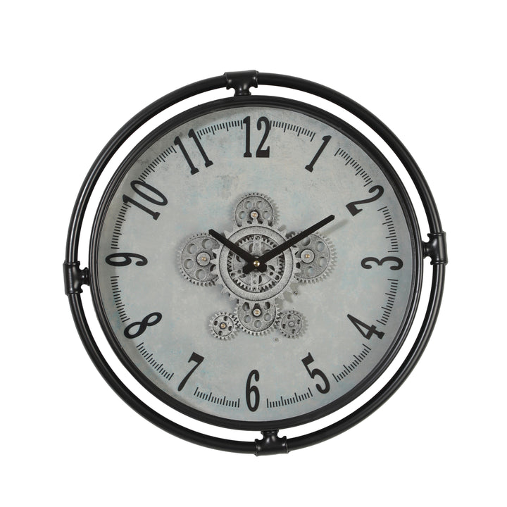 Tedius Round Moving Cogs Wall Clock