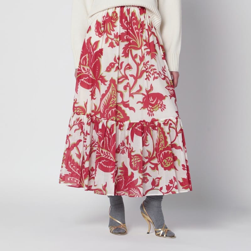 Skirts ETRO - White skirt with floral print - 38 IT Brand