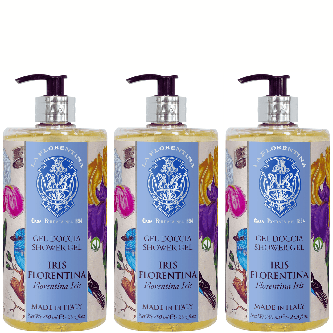 La Florentina Bath Foam & Shower Gel La Florentina Iris Shower Gel 750ml Set of 3pcs Brand