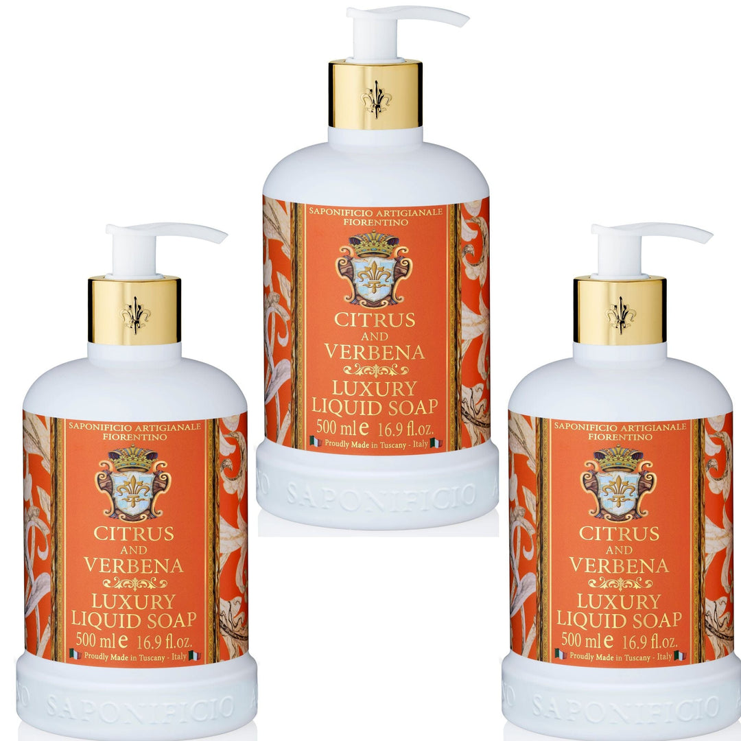 Saponificio Artigianale Fiorentino Body and Hand Wash Bundles Citrus and Verbena Hand Wash Set of 3Pcs Citrus and Verbena Hand Wash Set of 3Pcs Brand