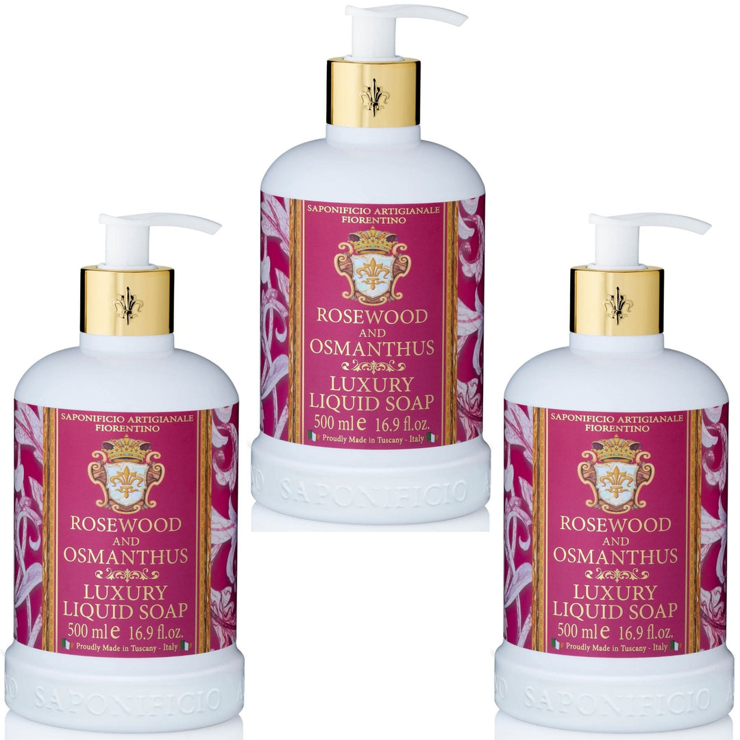 Saponificio Artigianale Fiorentino Body and Hand Wash Bundles Rosewood & Osmanthus Hand Wash Bundle Set 3Pcs Rosewood & Osmanthus Hand Wash Bundle Set 3Pcs Brand