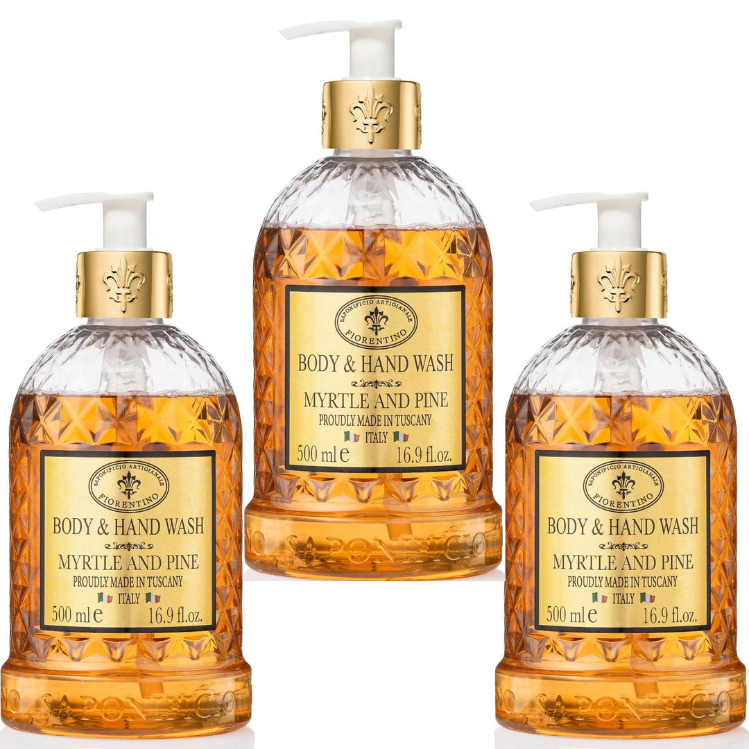 Saponificio Artigianale Fiorentino Body and Hand Wash w/ Soap Bundles Body & Hand Wash Myrtle & Pine Bundle Set 3Pcs Body & Hand Wash Myrtle & Pine Bundle Set 3Pcs Brand