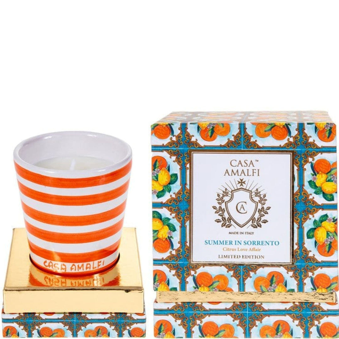 Casa Amalfi Candle Casa Amalfi Summer In Sorrento Hand Painted Vase Candle A Citrus Love Affair Casa Amalfi Summer In Sorrento Hand Painted Vase Candle Citrus Love  Brand