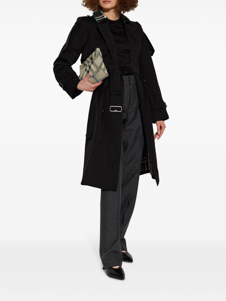 Burberry Coats Burberry Coats Black Black cotton coat with detachable collar and Vintage Check lining. Brand