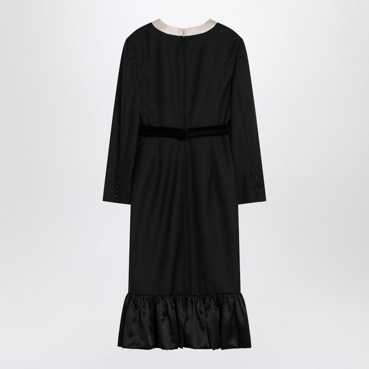 Valentino Dresses 42 Valentino Black Midi Wool Dress with Bows Valentino Black Midi Wool Dress with Bows Brand