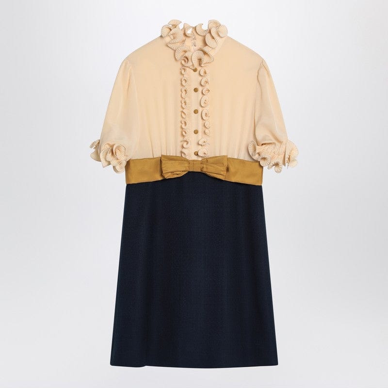 Valentino Dresses Valentino Mini Dress with Ruffles and Bow in Silk Valentino Mini Dress with Ruffles and Bow in Silk Brand