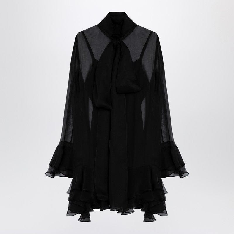 Valentino Dresses 40 Valentino Semi Transparent Black Silk Dress Valentino Semi Transparent Black Silk Dress Brand