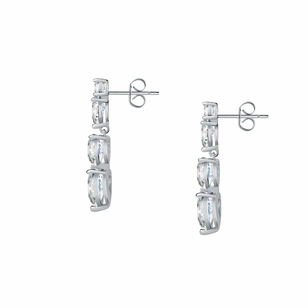 Chiara Ferragni Earrings Chiara Ferragni Diamond Heart White Tri-stone Earrings Brand