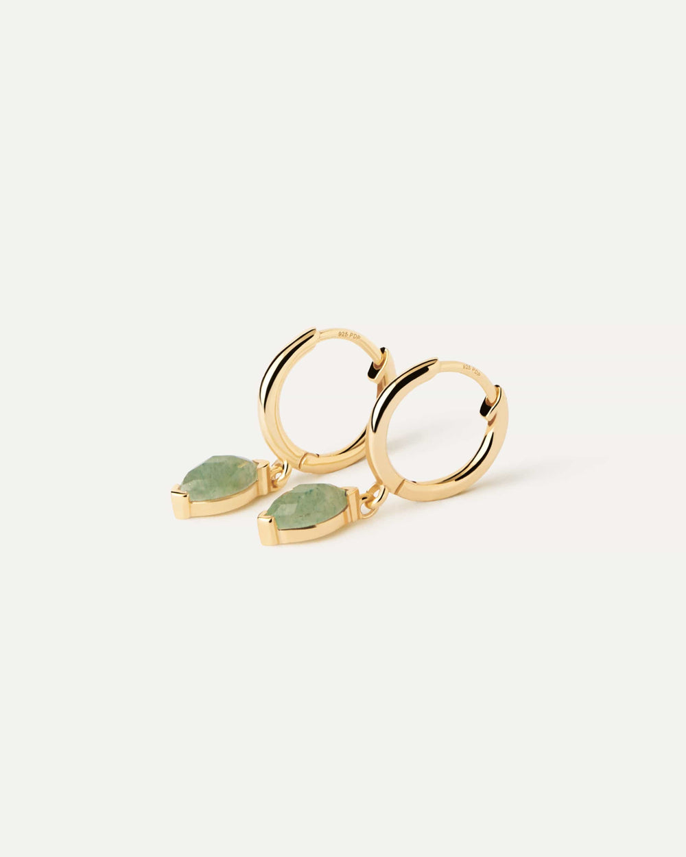 Heart & Grace Earrings Nomad Aventurine Hoops Brand