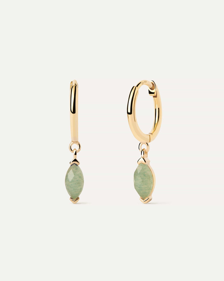 Heart & Grace Earrings Nomad Aventurine Hoops Brand