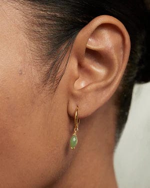 Heart & Grace Earrings Nomad Aventurine Hoops Brand