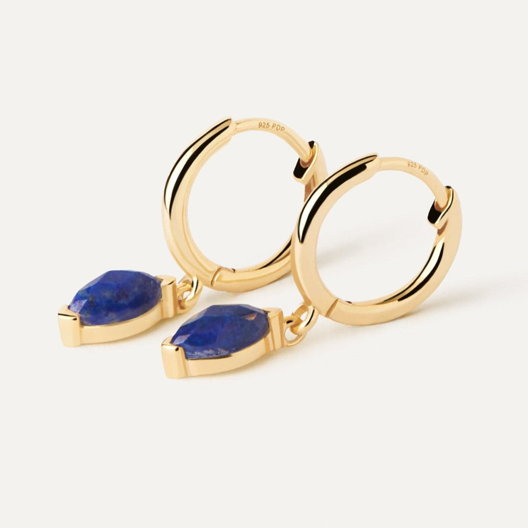 Heart & Grace Earrings Nomad Lapis Lazuli Hoops Brand