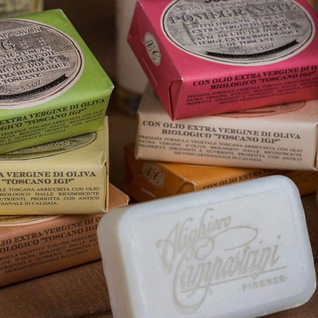 La Florentina Hand Made Soaps Campostrini Organic Set of 3 Bar Soap 150g Fig Vanilla Pomegranate Brand