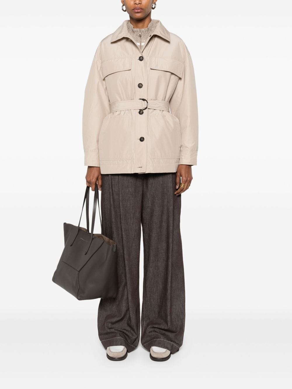 Brunello Cucinelli Jackets Brunello Cucinelli Coats Beige Brunello Cucinelli Coats Beige Brand