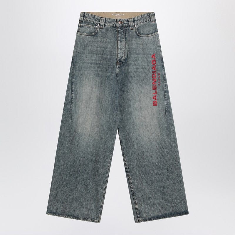 Balenciaga Jeans XS Balenciaga Light washed blue baggy jeans with logo Balenciaga Light washed blue baggy jeans with logo Brand