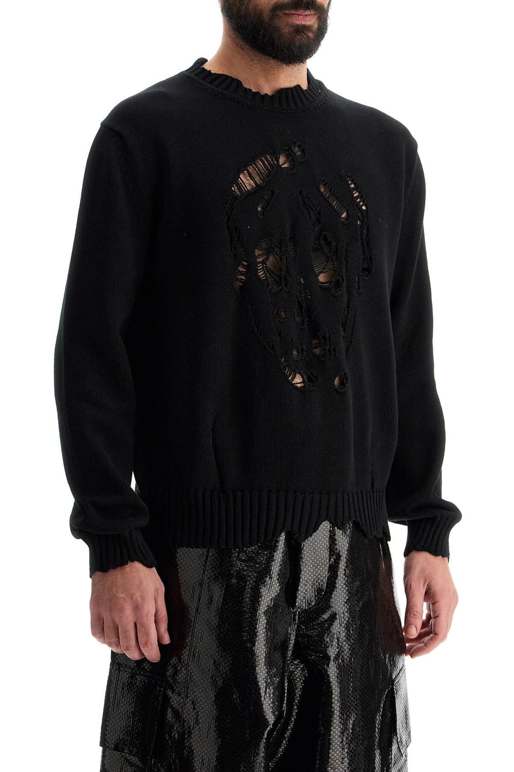 Alexander Mcqueen Knitwear l Alexander Mcqueen 'distressed skull print pul Alexander Mcqueen 'distressed skull print pul Brand