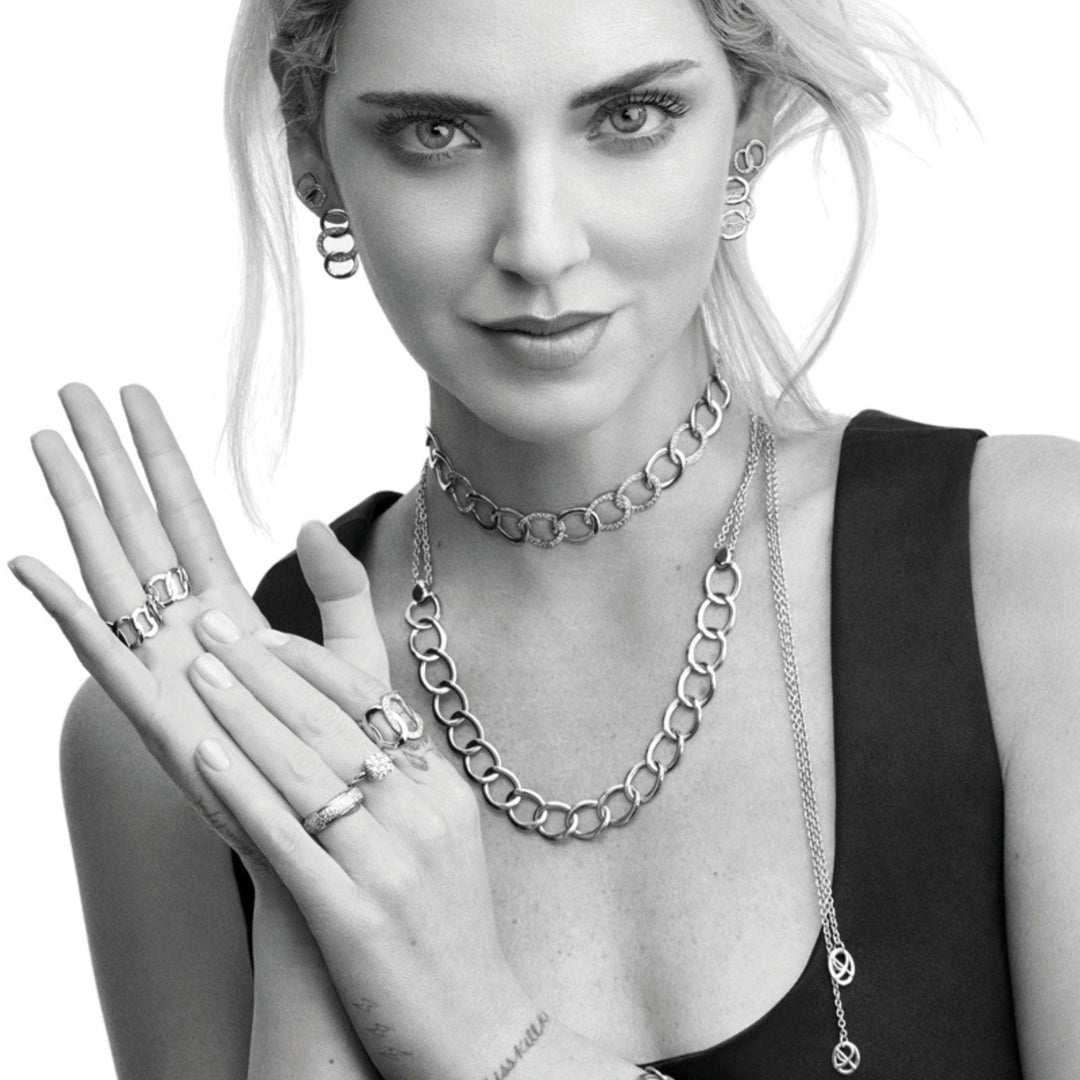 Chiara Ferragni Necklace Chiara Ferragni Diamond Heart Silver Necklace Brand