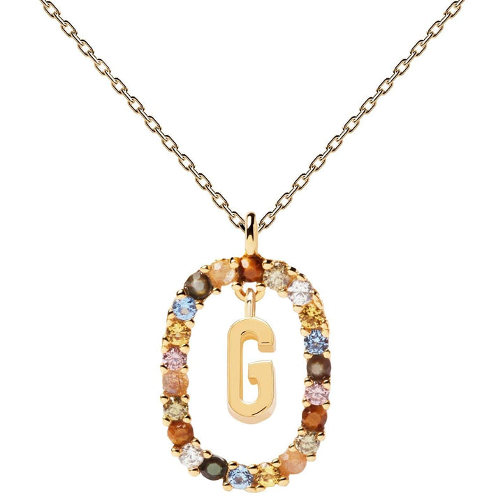 PDPaola Necklace PDPaola Letter 18k Gold Necklace G Brand