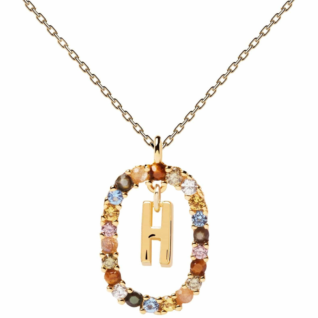 PDPaola Necklace PDPaola Letter 18k Gold Necklace H Brand