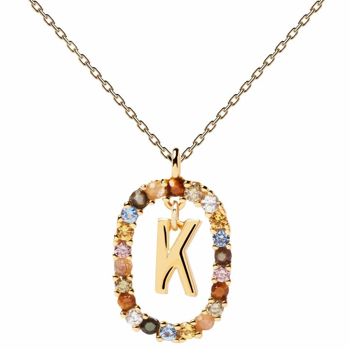 PDPaola Necklace PDPaola Letter 18k Gold Necklace K Brand