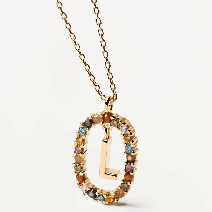 PDPaola Necklace PDPaola Letter 18k Gold Necklace L Brand