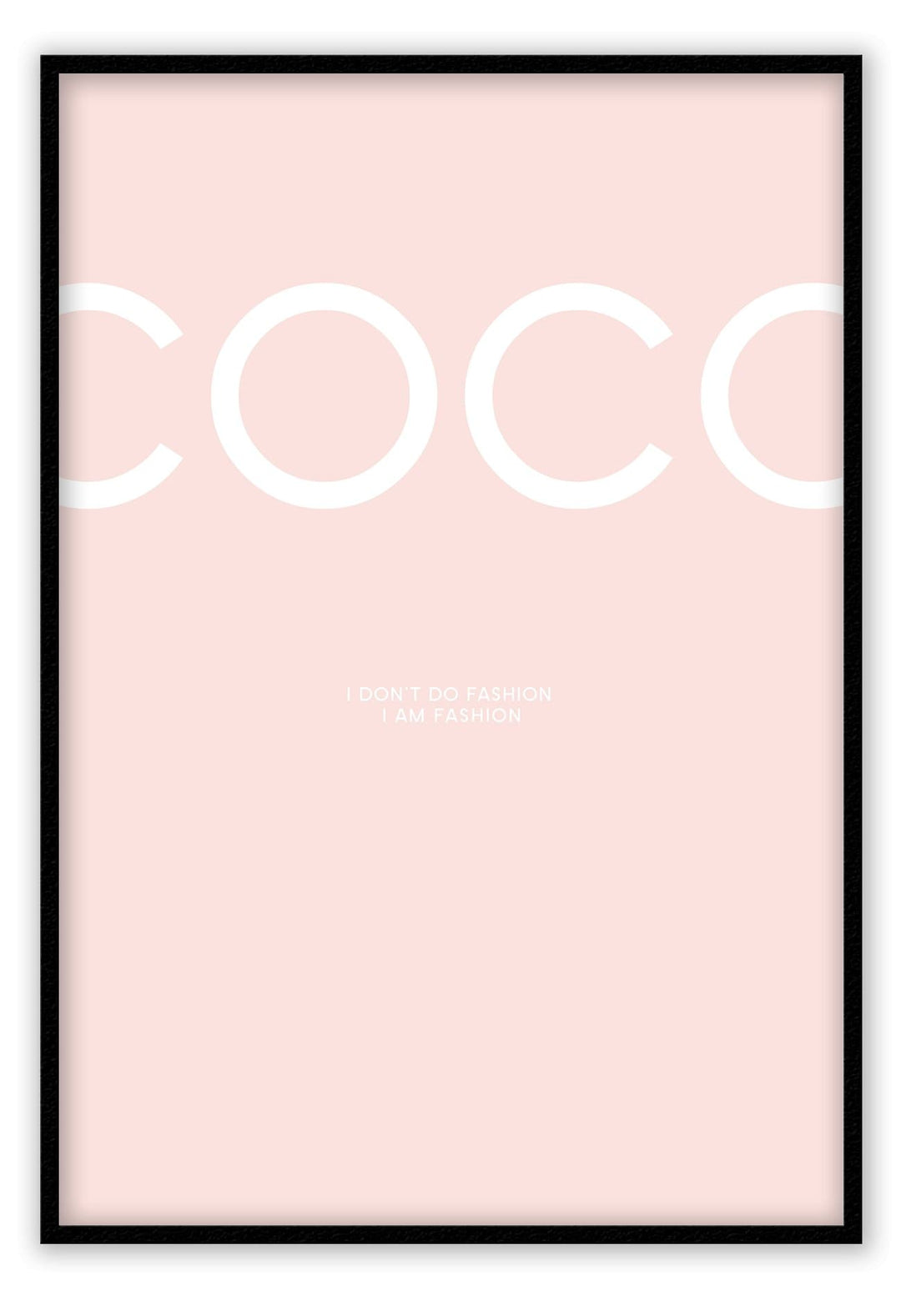 Canvas Print Small		50x70cm / Black Coco Blush Coco Blush Wall Art : Ready to hang framed artwork. Brand