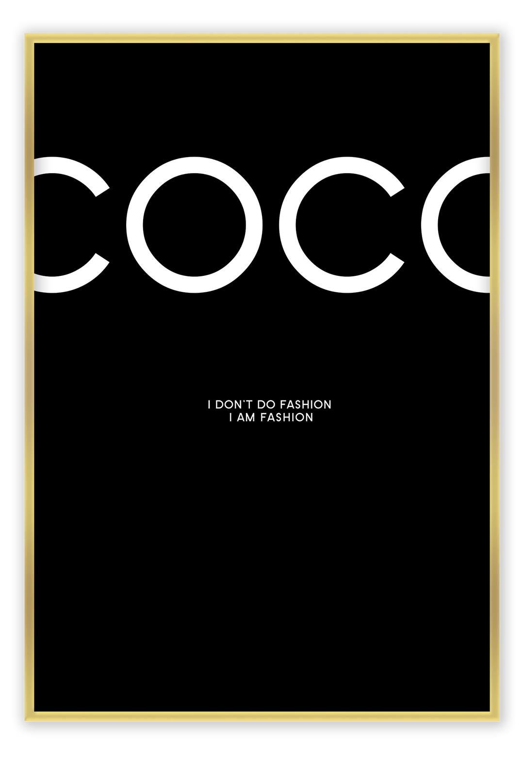 Canvas Print Coco Fashion Black Coco Fashion Black Wall Art : Ready to hang framed artwork. Brand