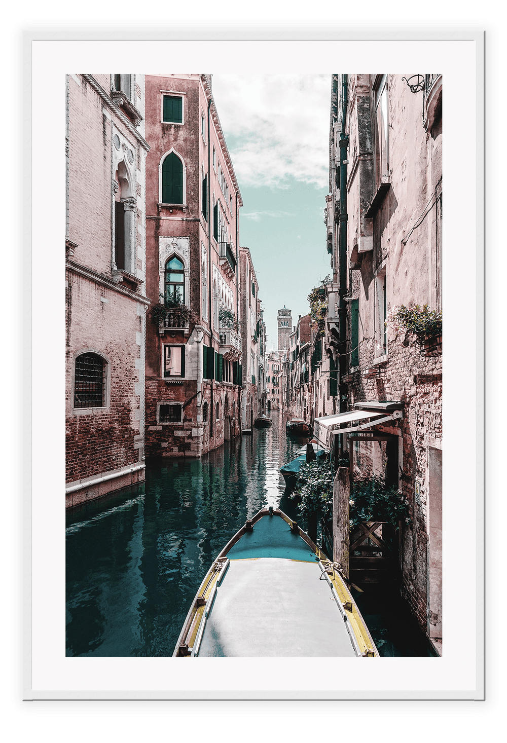 Canvas Print 50x70cm / White Venezia Venezia Wall Art : Ready to hang framed artwork. Brand