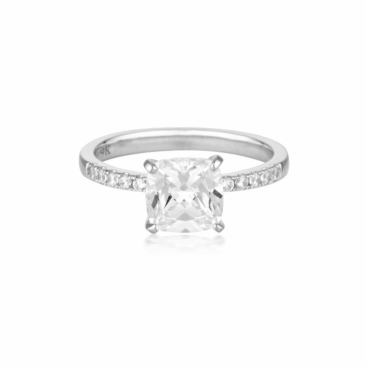 Georgini Ring 6 Georgini Gold Cushion Cut 1.5tcw Moissanite Engagement Ring In 9ct White Gold Georgini Gold Cushion Cut 1.5tcw Moissanite Engagement Ring In 9ct White Gold Brand